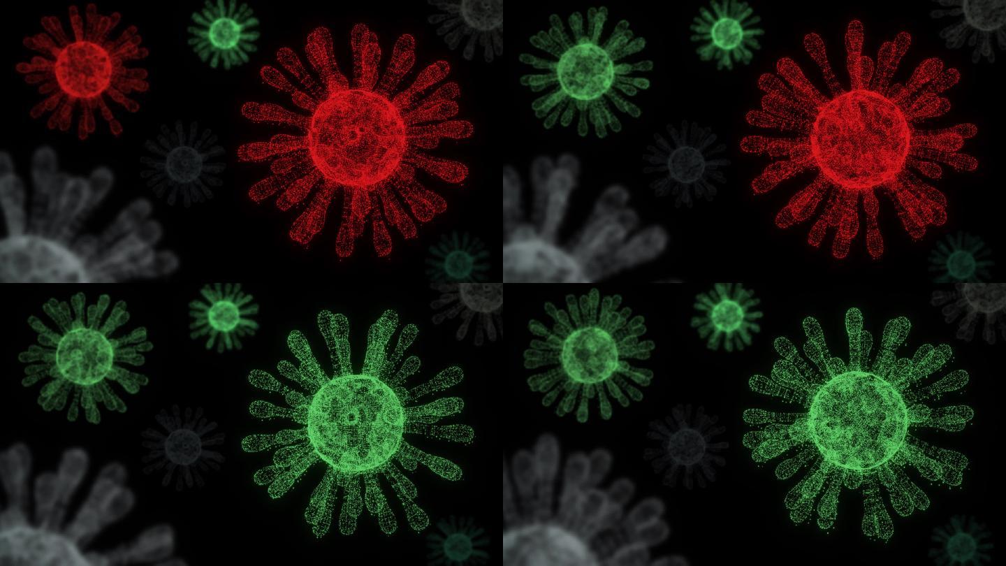 新型冠状病毒动画3D栏目背景