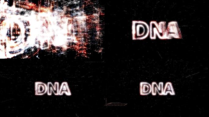 DNA单词动画AI人工智能芯片UI高科技