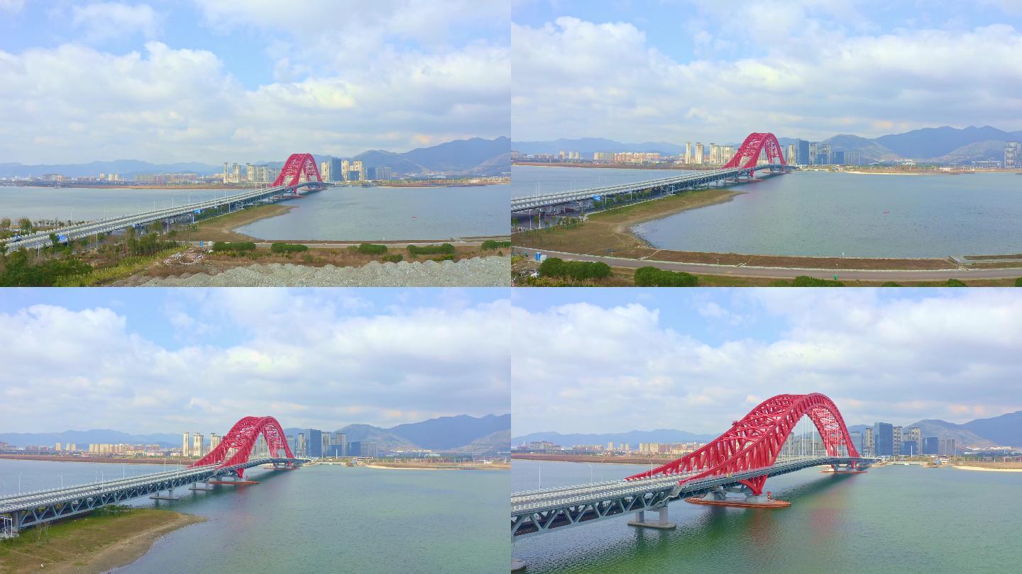4k宁波梅山红桥航拍