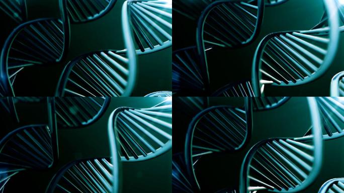旋转DNA。遗传科学概念