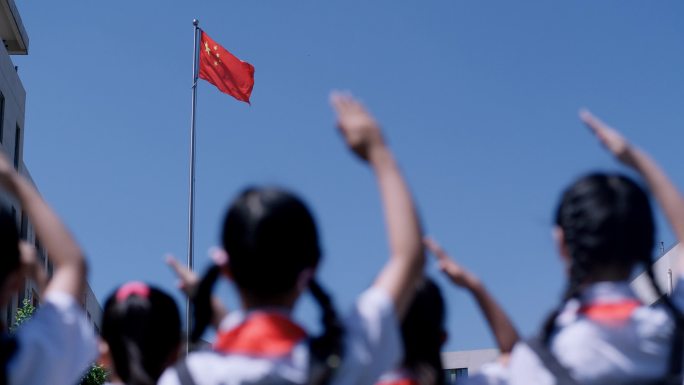 向国旗敬礼 伟大的祖国 中国少年 爱国