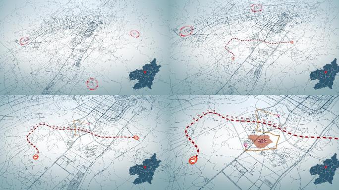 4K超大城市道路网 赣州地图-AI矢量