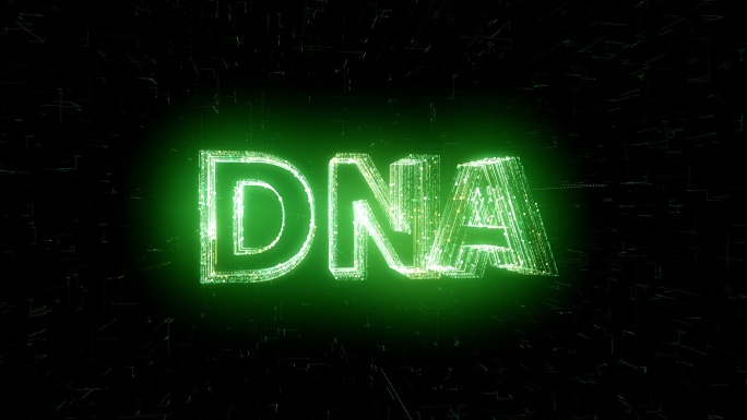 由角色和符号生成的单词“DNA”