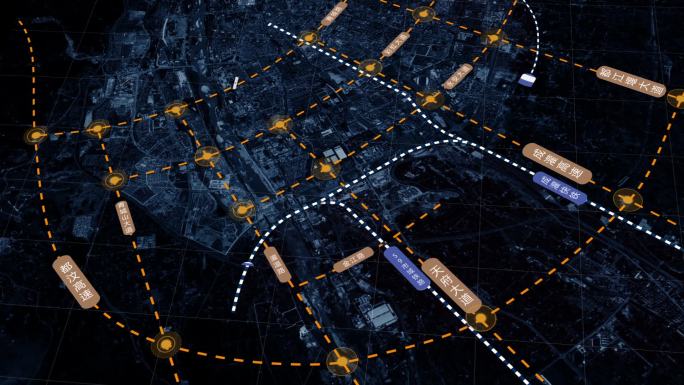 【AE模板】科技蓝都江堰卫星区位图