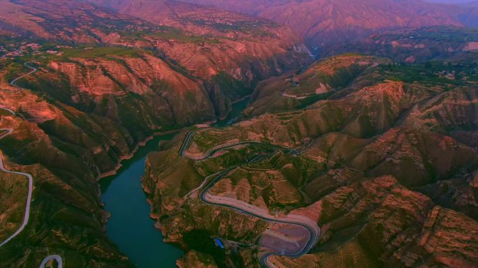 4k航拍山水刘家峡