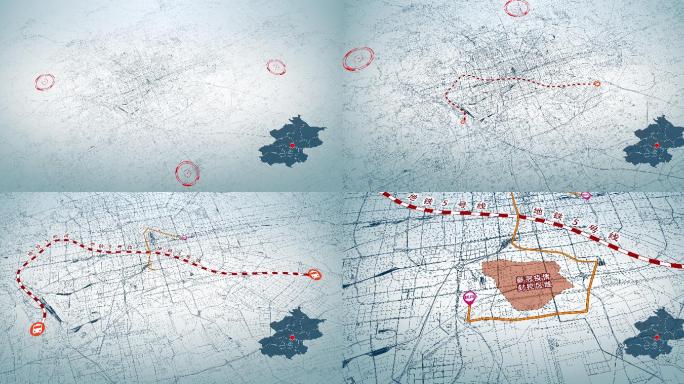 4K超大城市道路网 北京地图-AI矢量