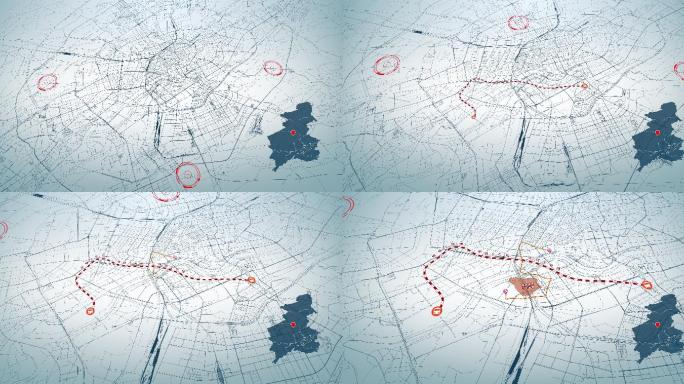 4K超大城市道路网  沈阳地图-AI矢量