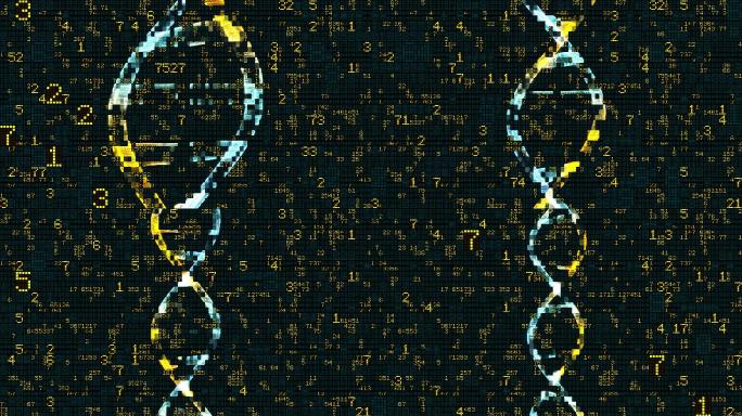 DNA的像素化动画