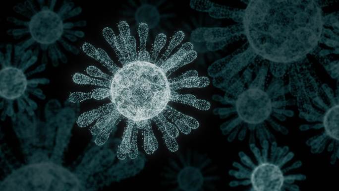 新型冠状病毒动画三维细菌三维病毒新型冠状