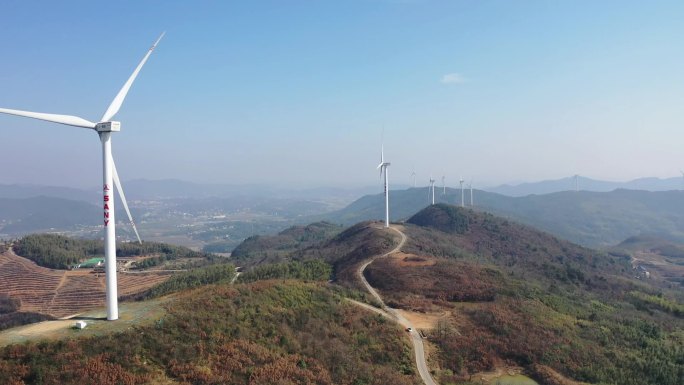 高清唯美大风车风景 视频