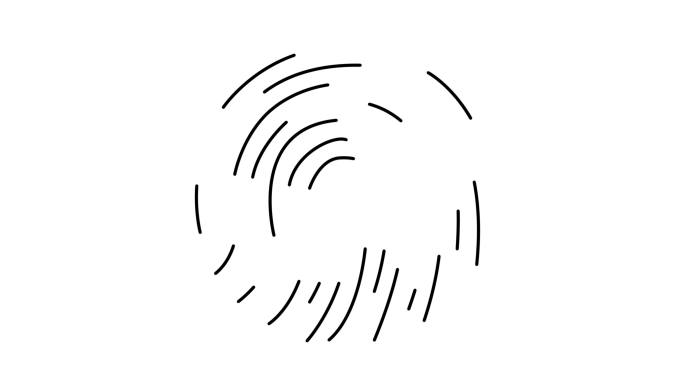 指纹动画素材指纹识别科技精细节奏感手指