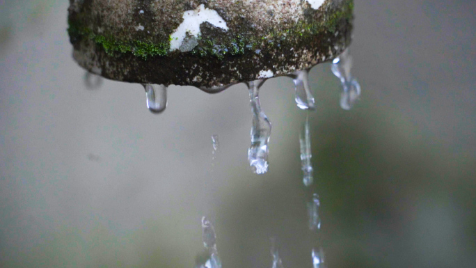 水滴滑落水花四溅透明水珠生命意境素材