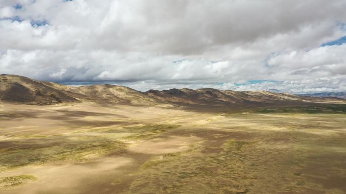 西藏阿里青藏高原荒野沙漠戈壁航拍自然风光