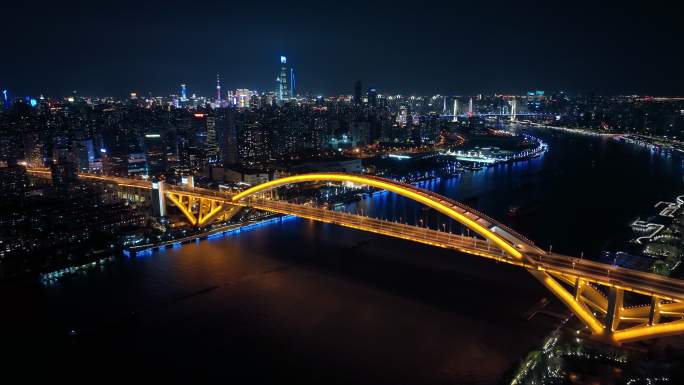 上海疫情封控下空荡的卢浦大桥2022