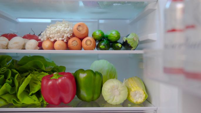 冰箱里的蔬菜水果囤货