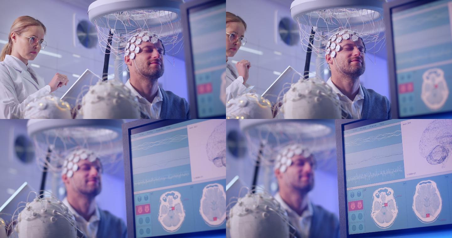 脑波扫描AR技术AI技术科幻世界
