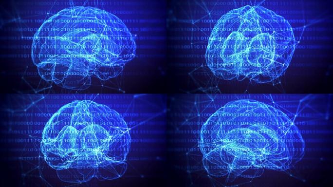 科学数据循环背景的人工大脑