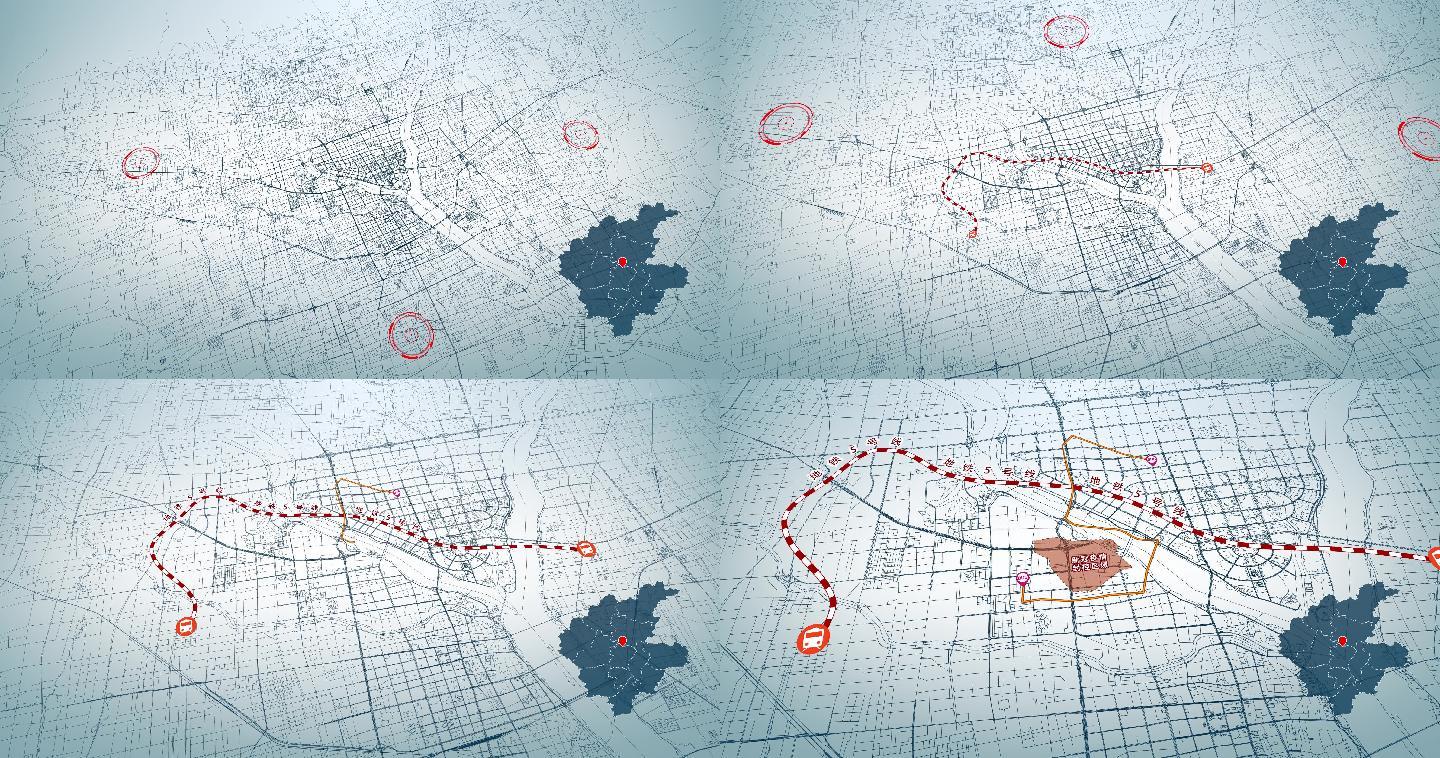 4K超大城市道路网  临沂地图-AI矢量