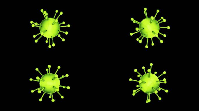 新型冠状病毒动画病毒感染致病传播性