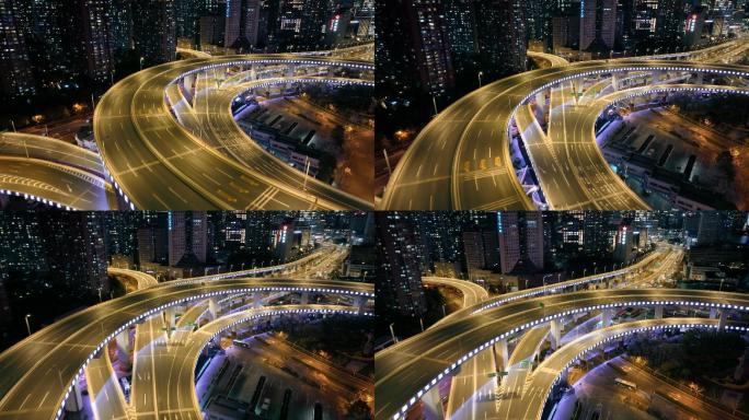 上海疫情封控下空荡的南浦大桥引桥2022