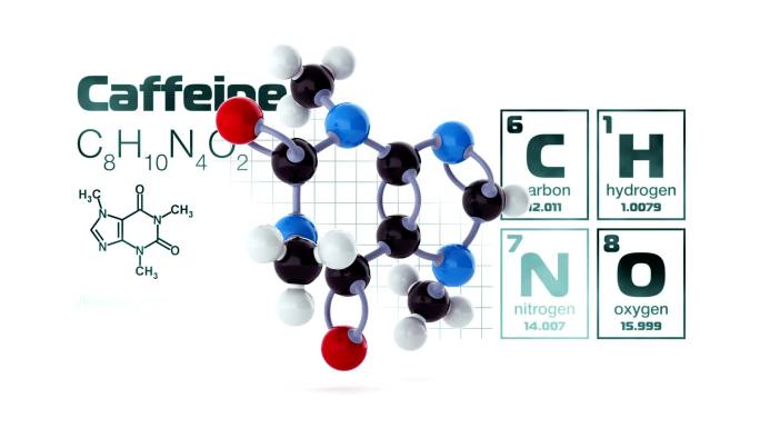 咖啡因分子动画咖啡的分子结构原子化学式