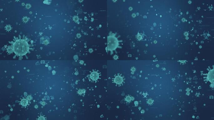 冠状病毒3d动画真菌入侵结构被破坏人体组