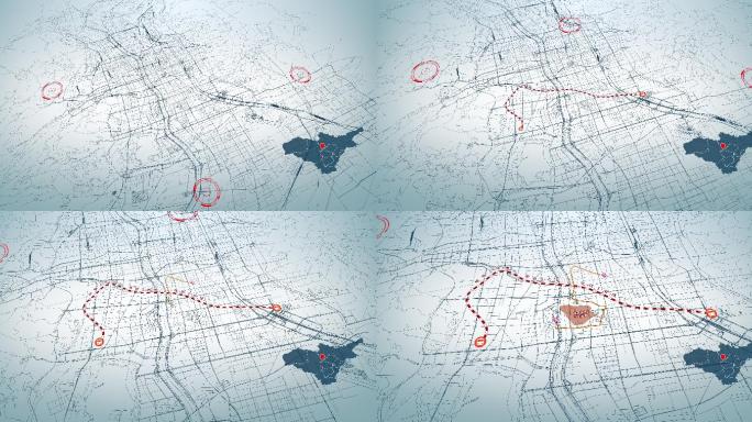4K超大城市道路网  太原地图-AI矢量