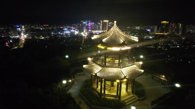 台州温岭九龙夜景4k航拍DJI_0506