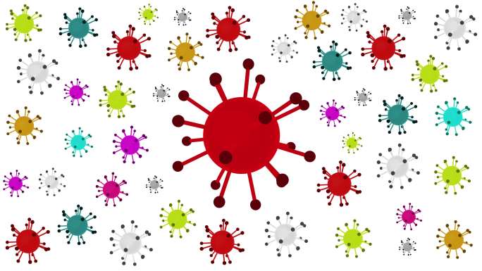 病毒背景新冠疫情防控防疫接种核酸检测抗疫