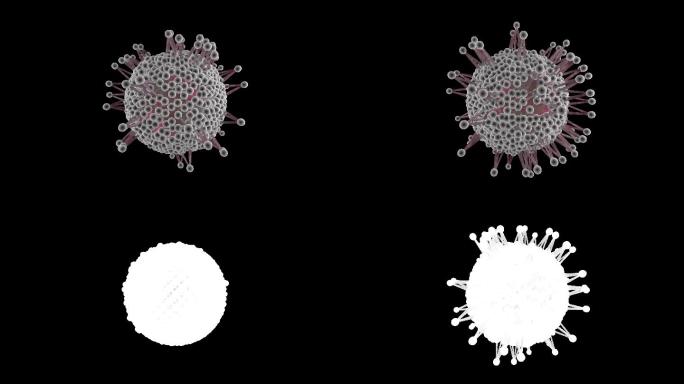 病毒动画新冠病毒细菌细胞微生物真菌