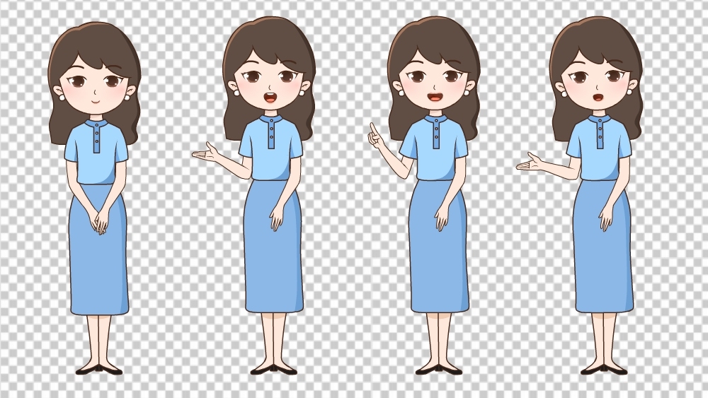 mg人物 卡通人物 导购员 主持人