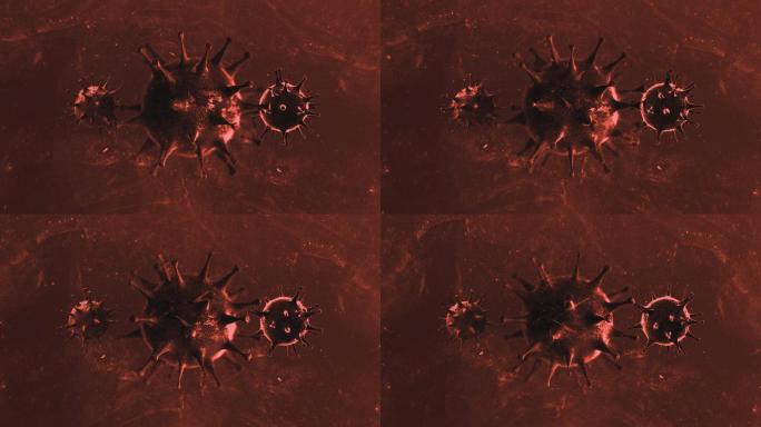 新型冠状病毒动画疫情新冠病毒毒株德尔塔