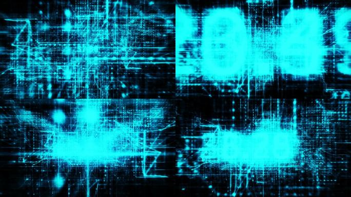 神经元网络蓝色科技感背景源代码效果空间线