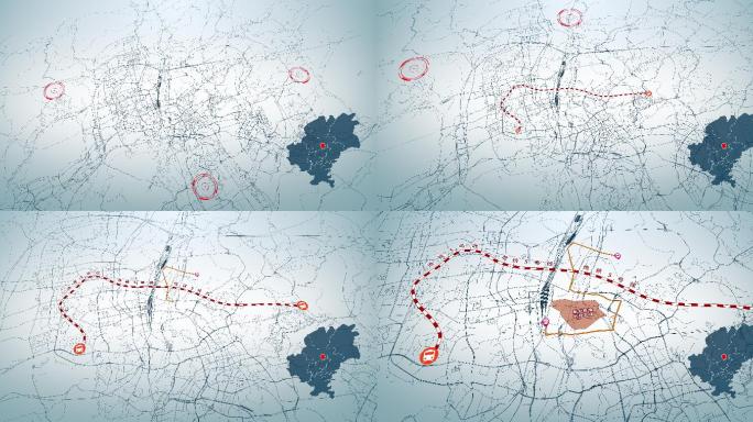 4K超大城市道路网 贵阳地图-AI矢量