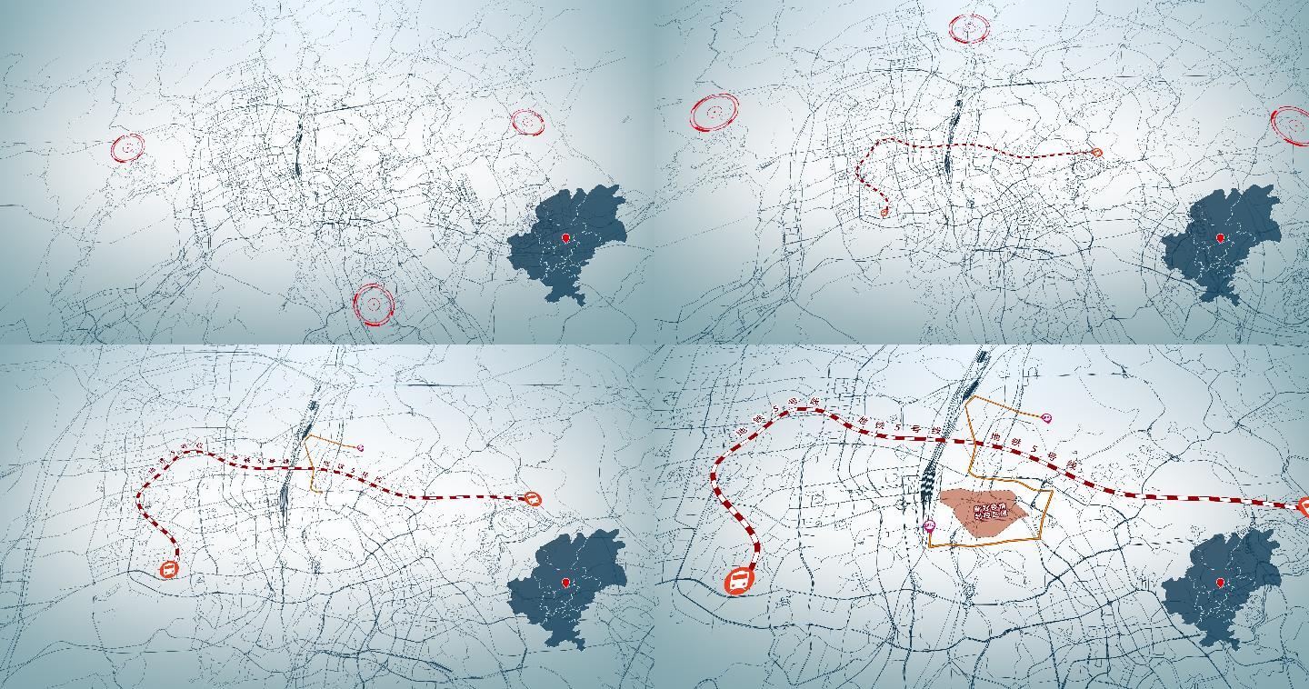 4K超大城市道路网 贵阳地图-AI矢量