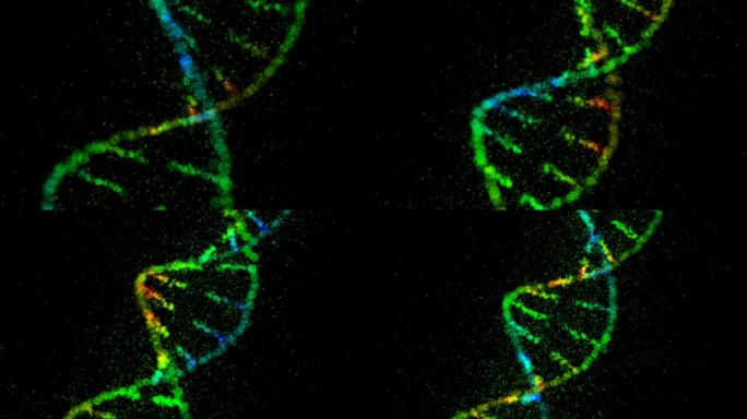 DNA结构特效动画基因元素rna