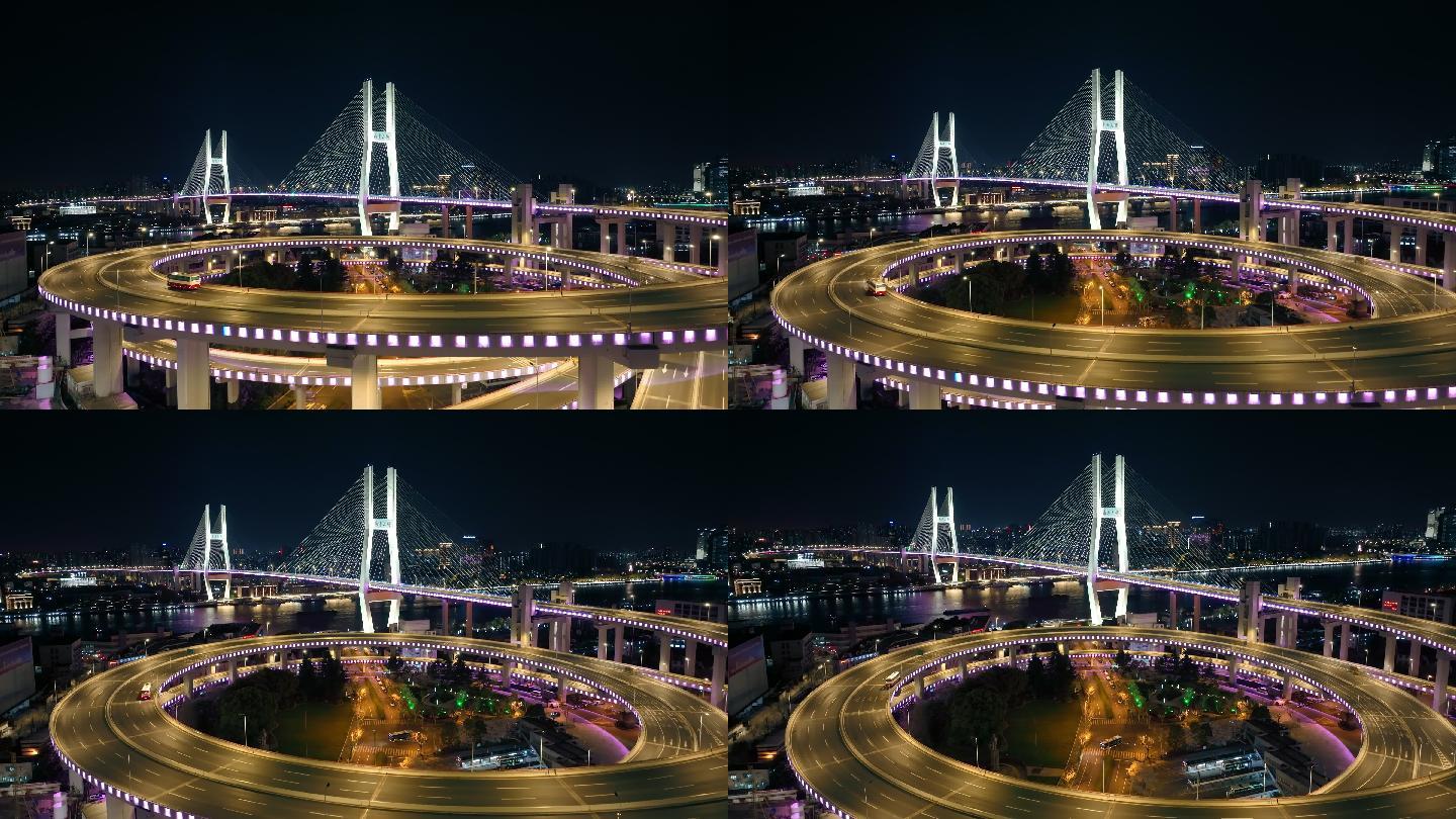 上海疫情封控下空荡的南浦大桥2022
