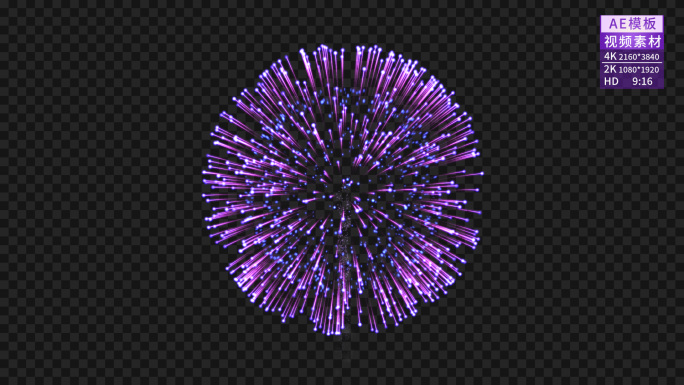 绚丽的紫色烟花