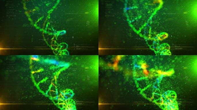 DNA结构破裂基因工程绿色链条