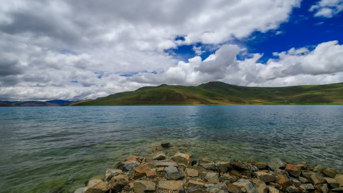 西藏羊卓雍错羊卓雍措湖泊自然风光延时