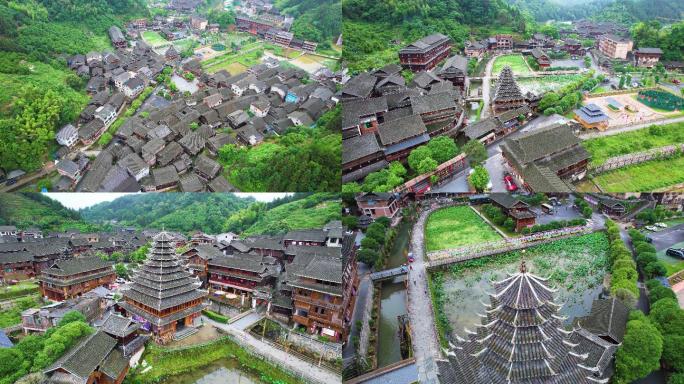【4K航拍】侗族村寨的风貌