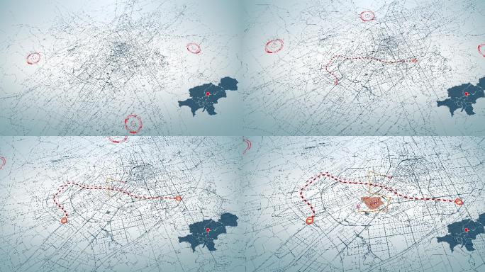4K超大城市道路网  长春地图-AI矢量