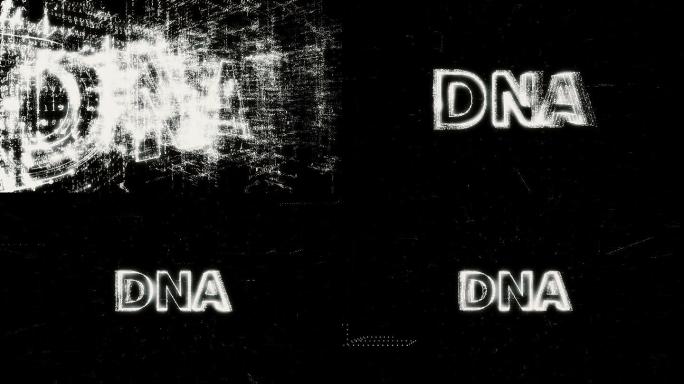 DNA单词动画特效视频