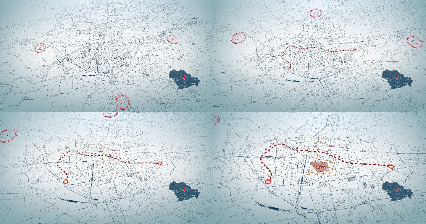 超大城市道路网  石家庄地图-AI矢量