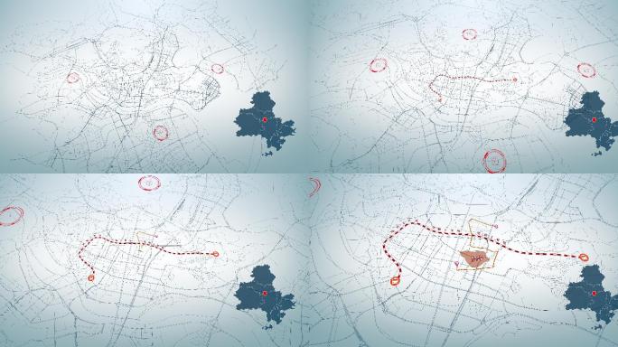 4K超大城市道路网  泉州地图-AI矢量