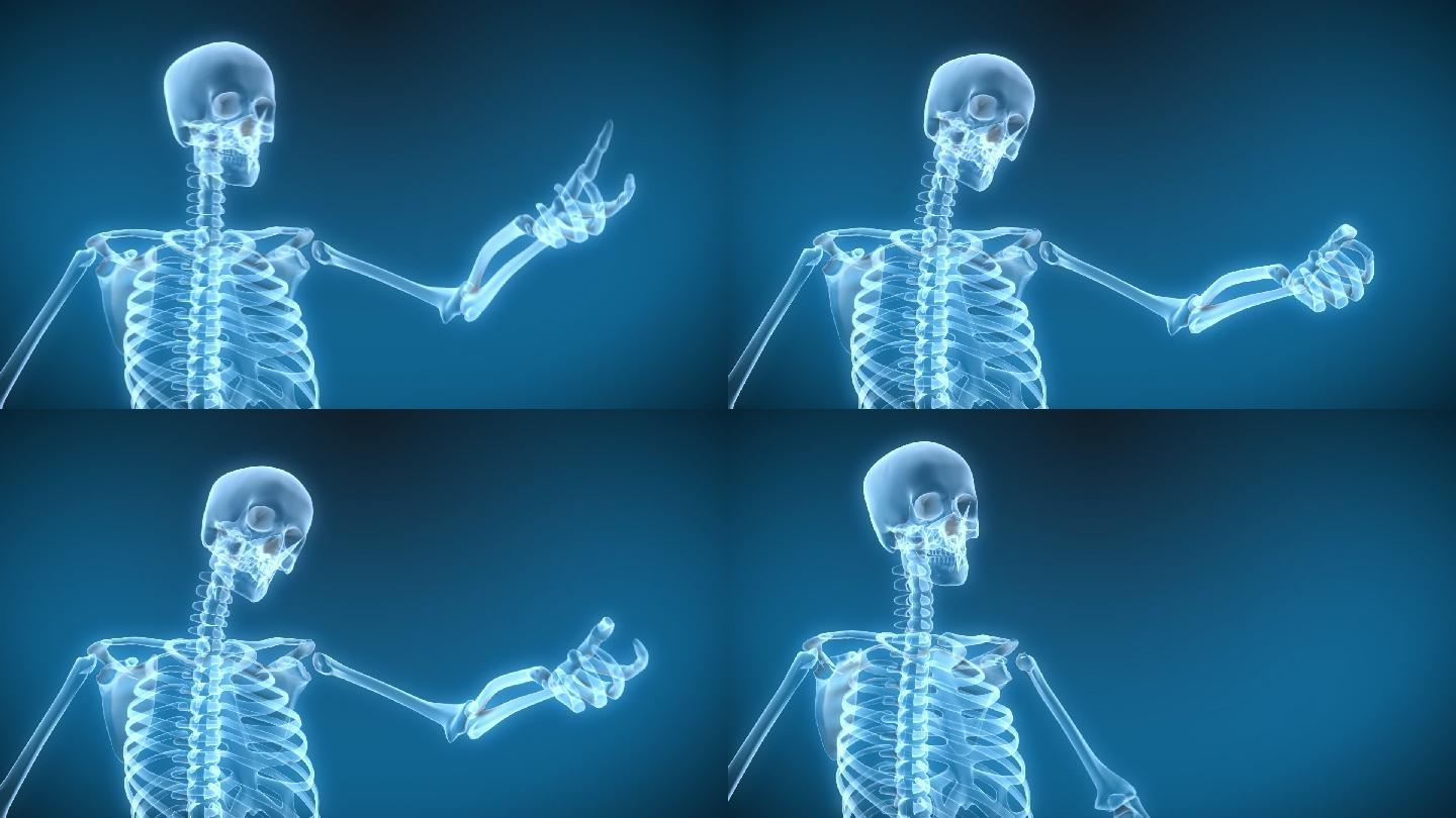 X光骨骼手臂移动特效视频