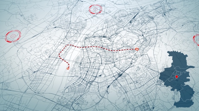 4K超大城市道路网 南京地图-AI矢量