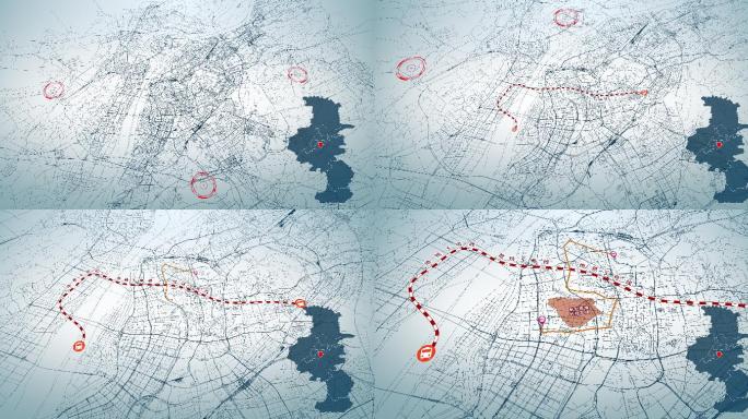 4K超大城市道路网 南京地图-AI矢量