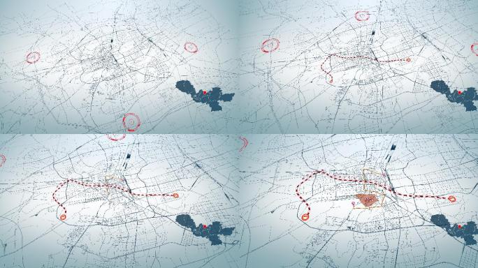 4K超大城市道路网  徐州地图-AI矢量