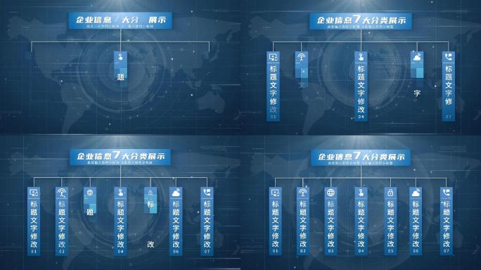 【7】科技组织结构图ae模板七包装